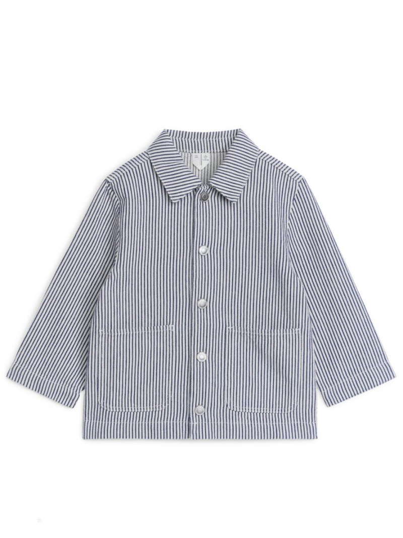 Overshirt Arket Twill Baieti Albastri Albi | Romania-ULTE19250