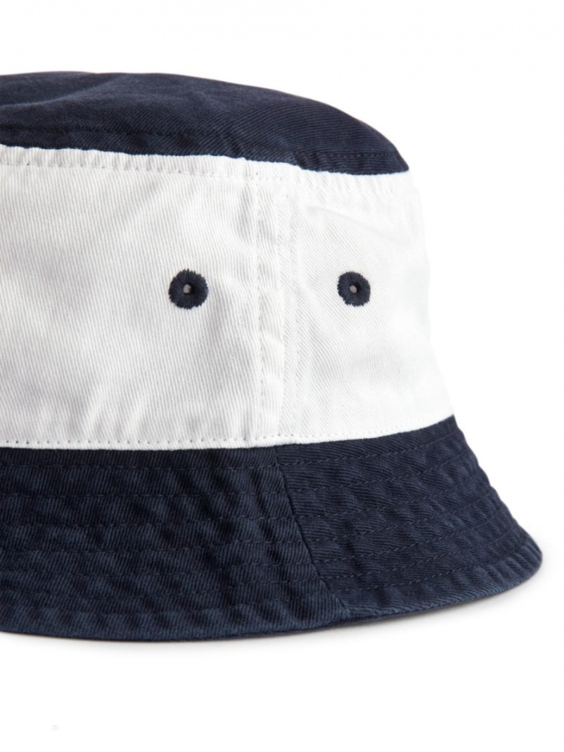 Palarie Arket Colour-Blocked Bucket Hat Baieti Albastri Inchis Albi | Romania-WRSV56342