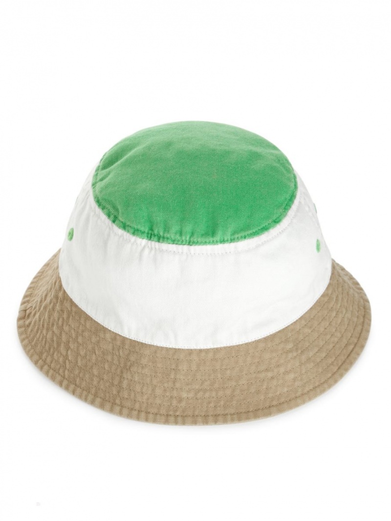 Palarie Arket Colour-Blocked Bucket Hat Baieti Verzi Albi Bej | Romania-KAQP54708