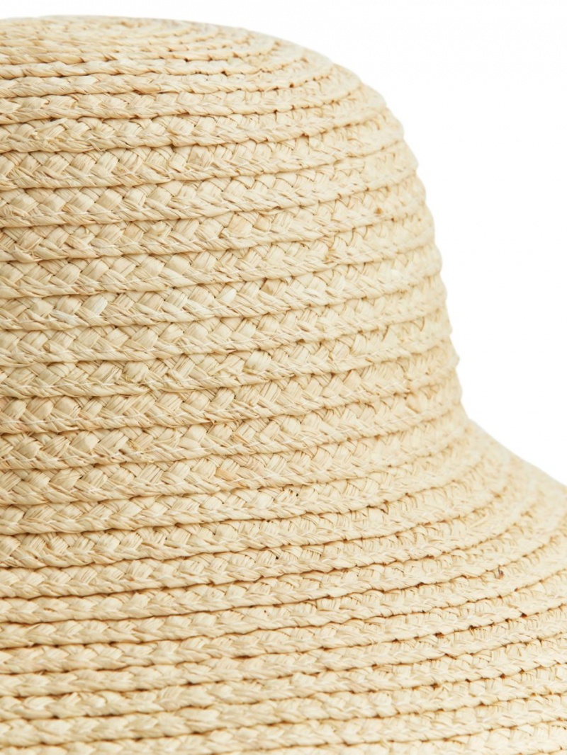 Palarie Arket Largi Brim Straw Hat Dama Bej | Romania-WIOV10672