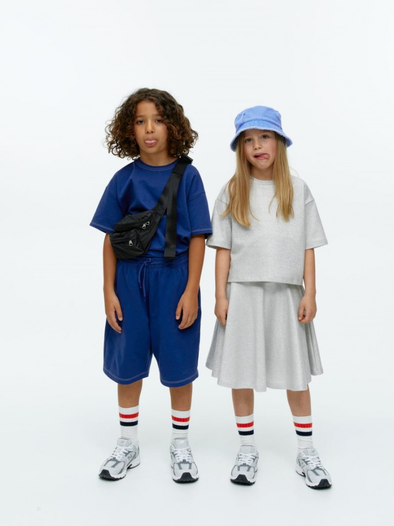 Palarie Arket Raw-Edge Bucket Hat Baieti Albastri | Romania-ZPMF41290
