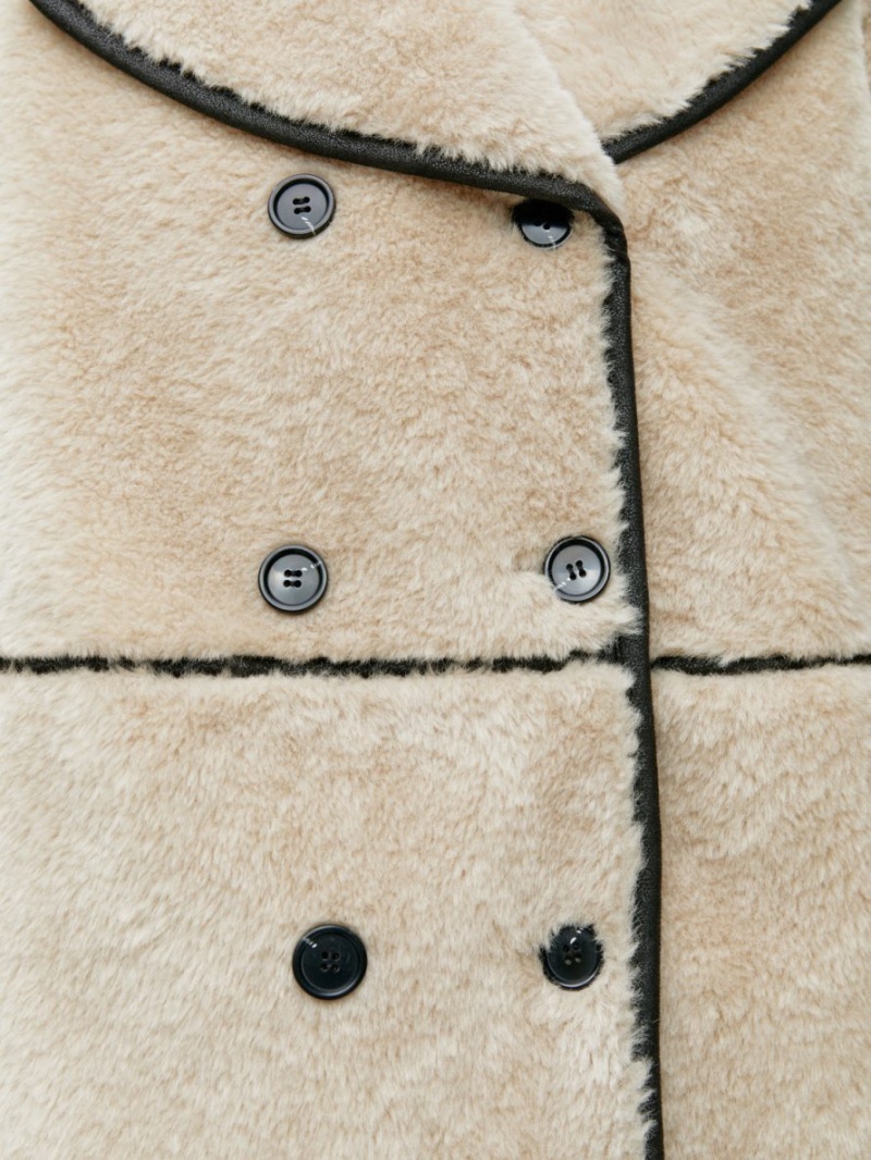 Palton Arket Faux Fur Dama Bej | Romania-SAIF36972
