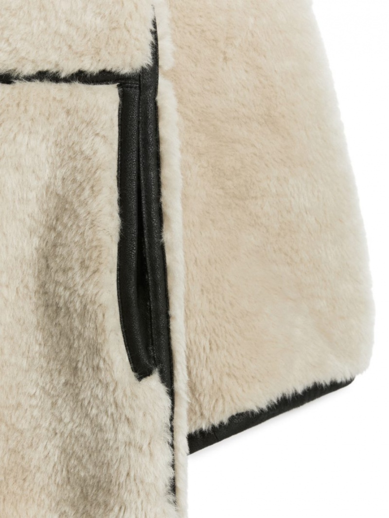 Palton Arket Faux Fur Dama Bej | Romania-SAIF36972
