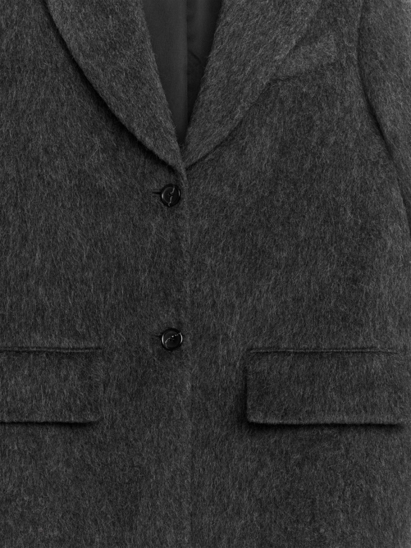 Palton Arket Full-Length Lână Dama Gri Inchis | Romania-MFGR27184