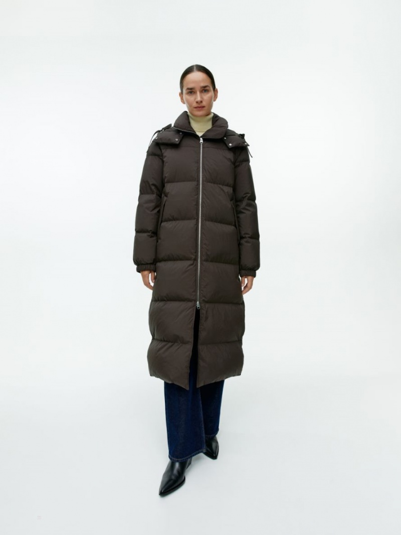 Palton Arket Long Down Puffer Dama Maro Inchis | Romania-IGFV85142