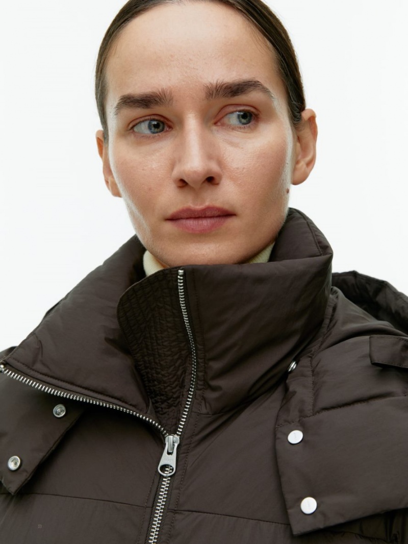 Palton Arket Long Down Puffer Dama Maro Inchis | Romania-IGFV85142