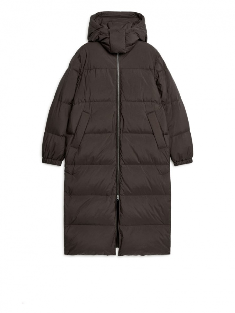 Palton Arket Long Down Puffer Dama Maro Inchis | Romania-IGFV85142