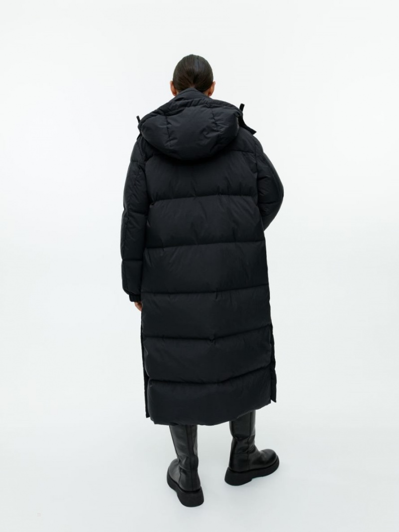 Palton Arket Long Down Puffer Dama Negrii | Romania-EHTL92804