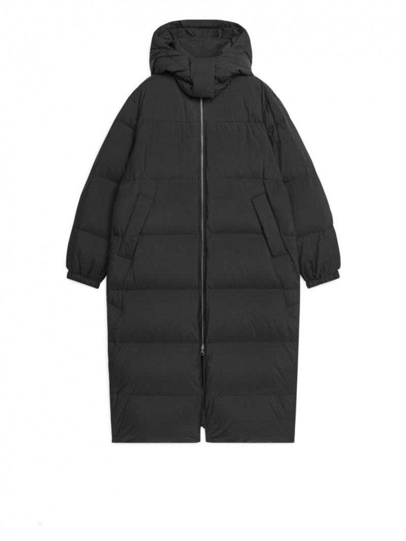 Palton Arket Long Down Puffer Dama Negrii | Romania-EHTL92804