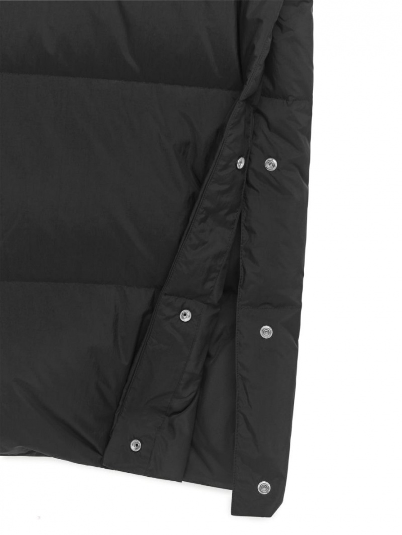 Palton Arket Long Down Puffer Dama Negrii | Romania-EHTL92804