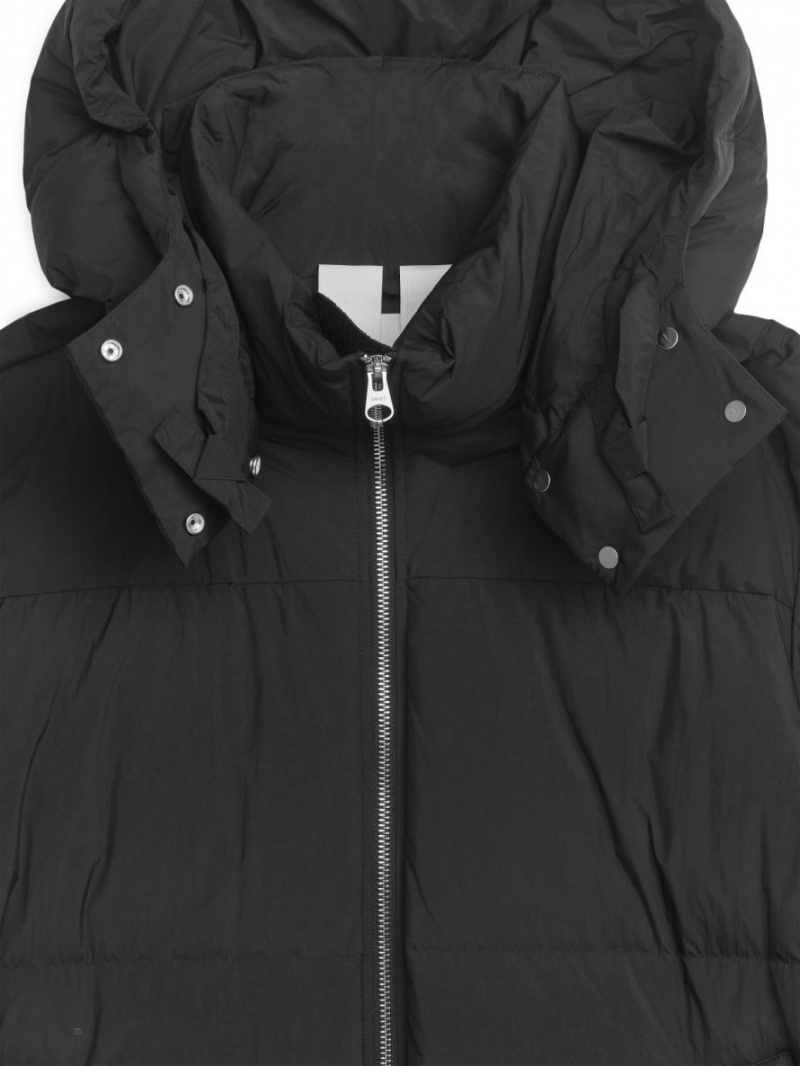 Palton Arket Long Down Puffer Dama Negrii | Romania-EHTL92804