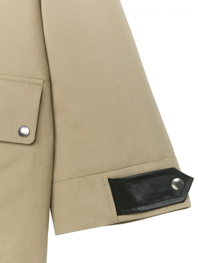 Palton Arket Maxi Linen-Bumbac Dama Bej | Romania-JSBQ59768