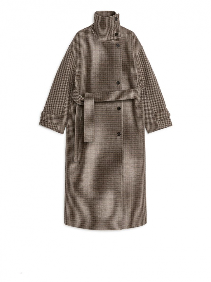 Palton Arket Oversized Lână Dama Bej Maro | Romania-AFBX92458