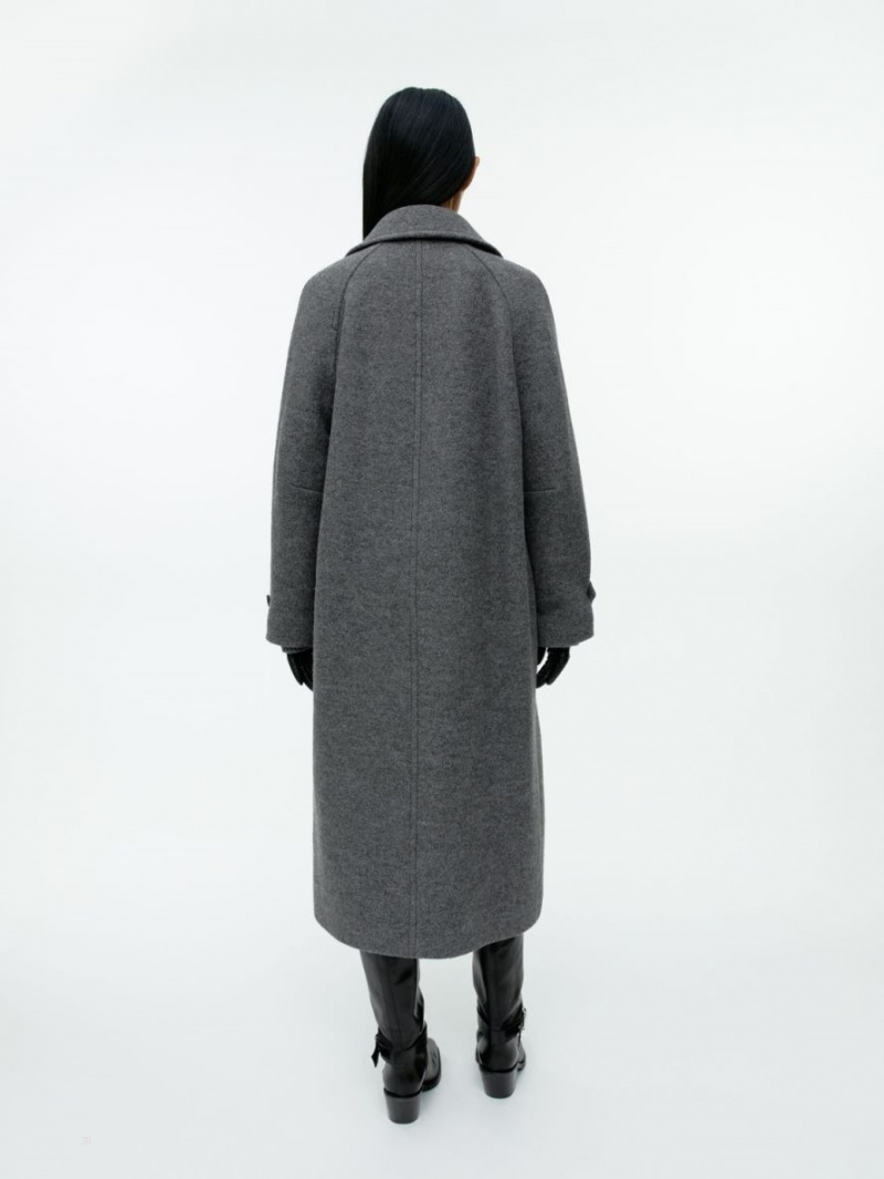 Palton Arket Oversized Lână Dama Gri | Romania-FEIH34987