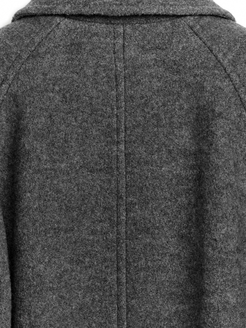 Palton Arket Oversized Lână Dama Gri | Romania-FEIH34987