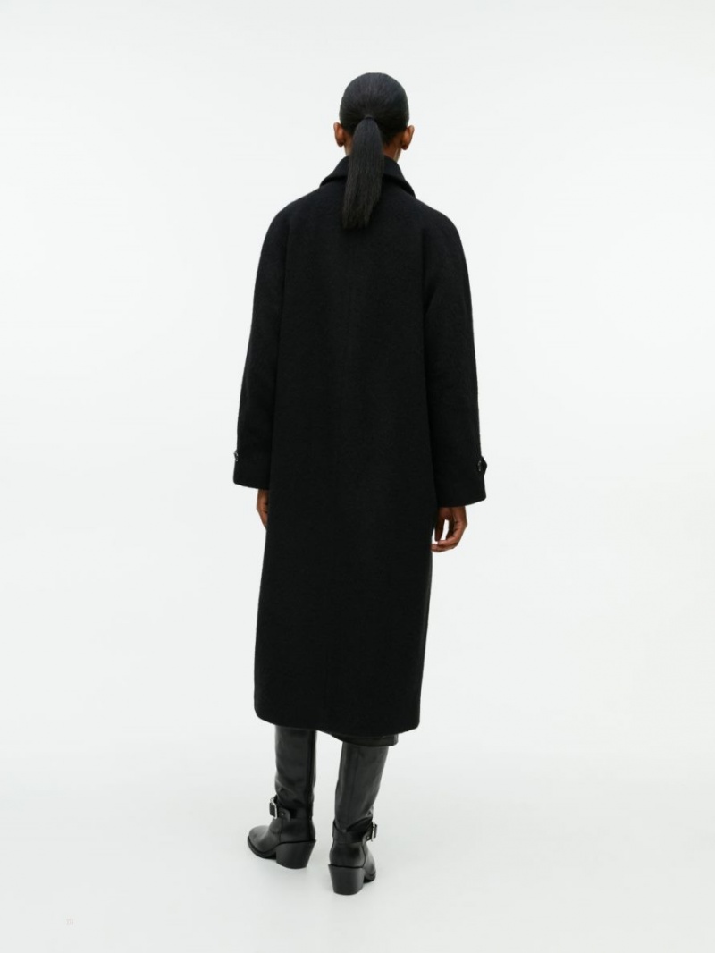 Palton Arket Oversized Lână Dama Negrii | Romania-ZXHI62541