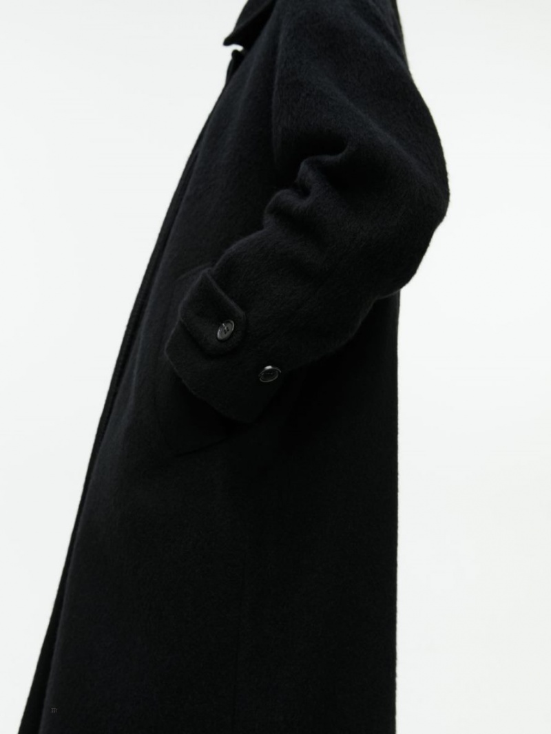 Palton Arket Oversized Lână Dama Negrii | Romania-ZXHI62541