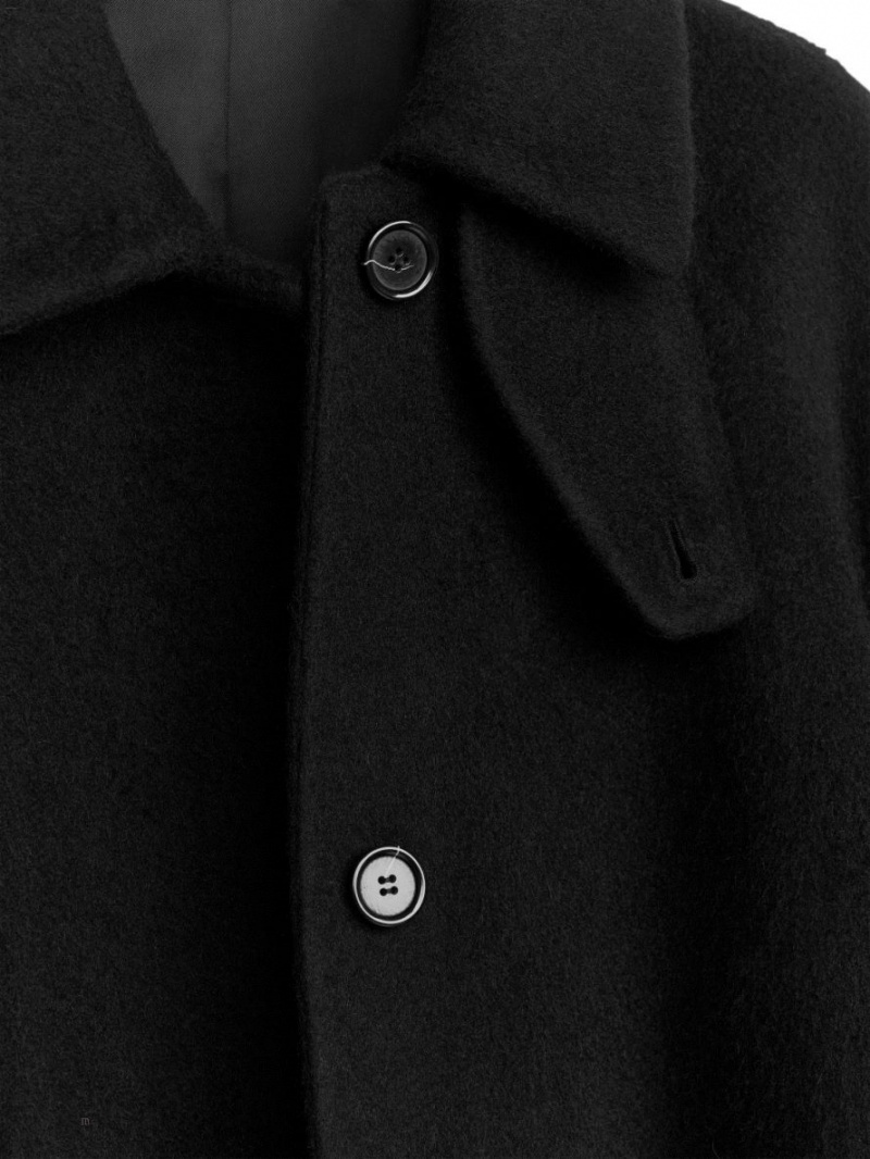 Palton Arket Oversized Lână Dama Negrii | Romania-ZXHI62541