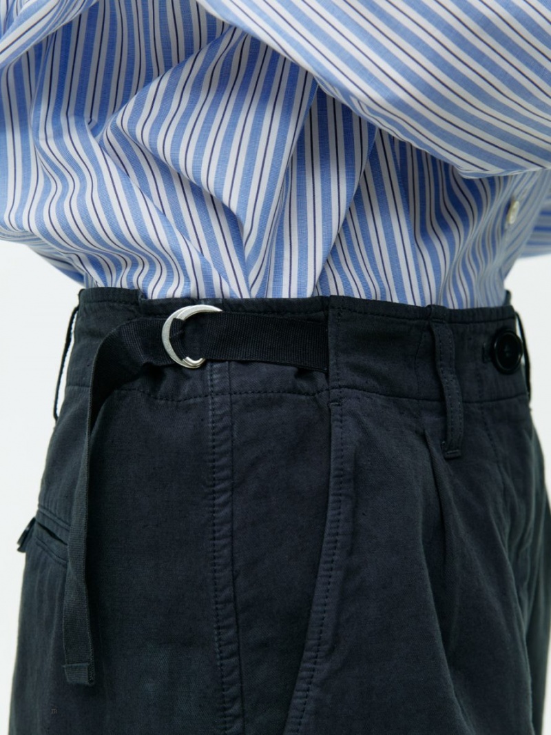 Pantaloni Arket Barrel Leg Bumbac Chinos Dama Negrii | Romania-TOQP32905