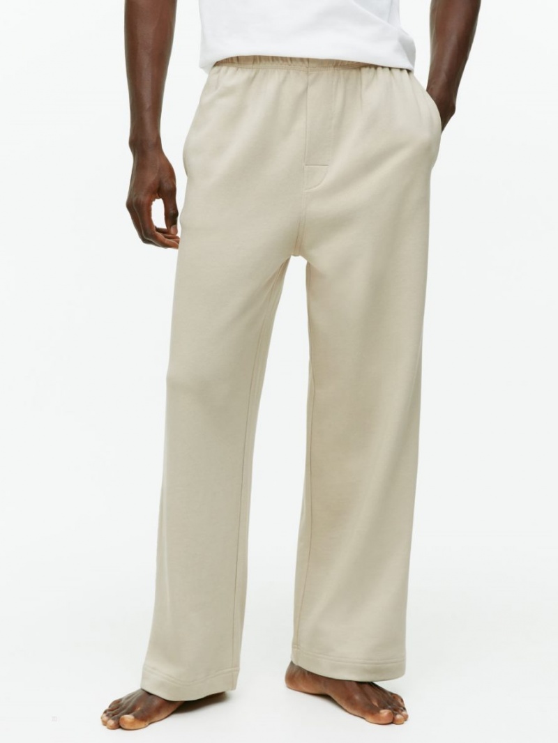 Pantaloni Arket Bumbac Jersey Barbati Bej | Romania-QCWV01987