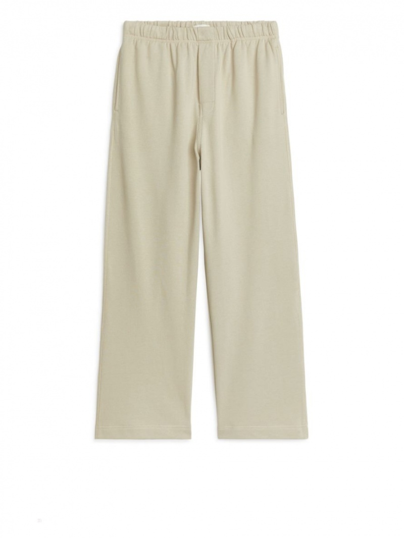 Pantaloni Arket Bumbac Jersey Barbati Bej | Romania-QCWV01987
