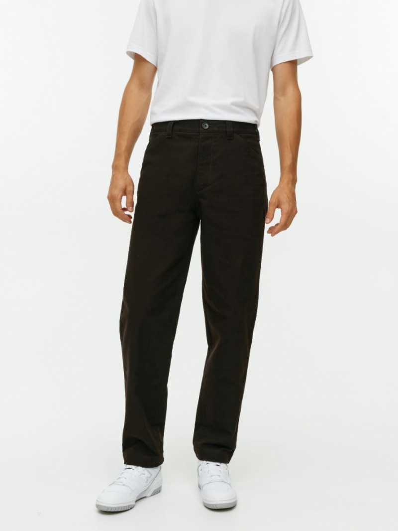 Pantaloni Arket Bumbac Moleskin Twill Barbati Maro Inchis | Romania-LTWZ12074
