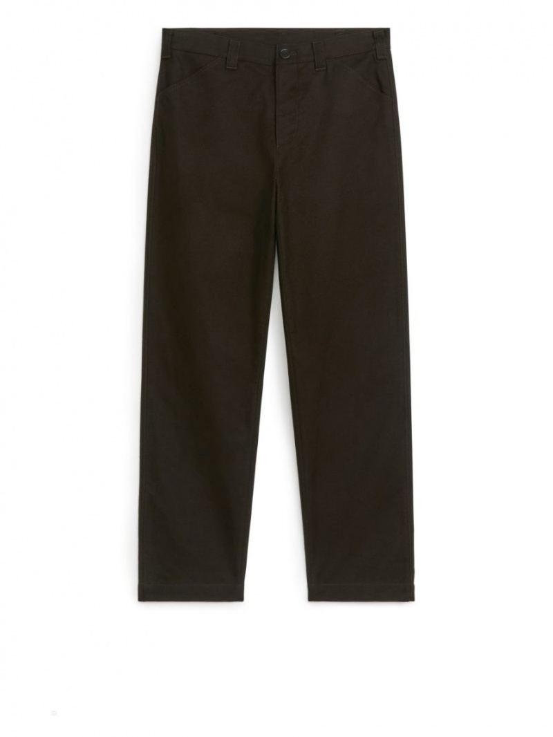 Pantaloni Arket Bumbac Moleskin Twill Barbati Maro Inchis | Romania-LTWZ12074
