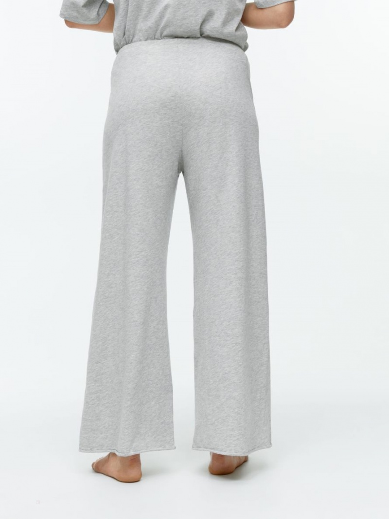 Pantaloni Arket Bumbac Pyjama Dama Gri | Romania-YPUV81627