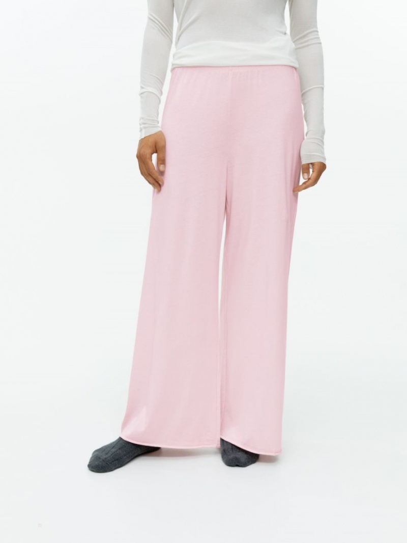 Pantaloni Arket Bumbac Pyjama Dama Roz | Romania-NEVZ37264