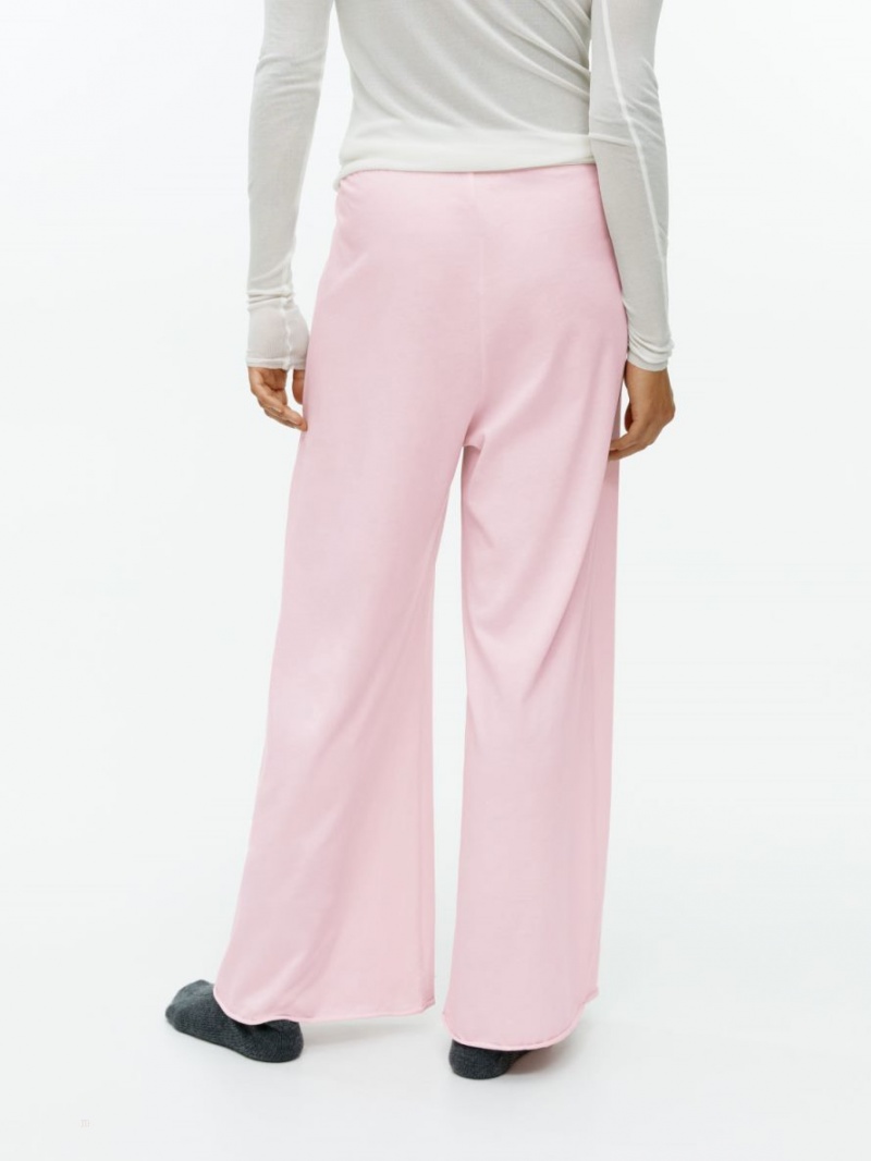 Pantaloni Arket Bumbac Pyjama Dama Roz | Romania-NEVZ37264
