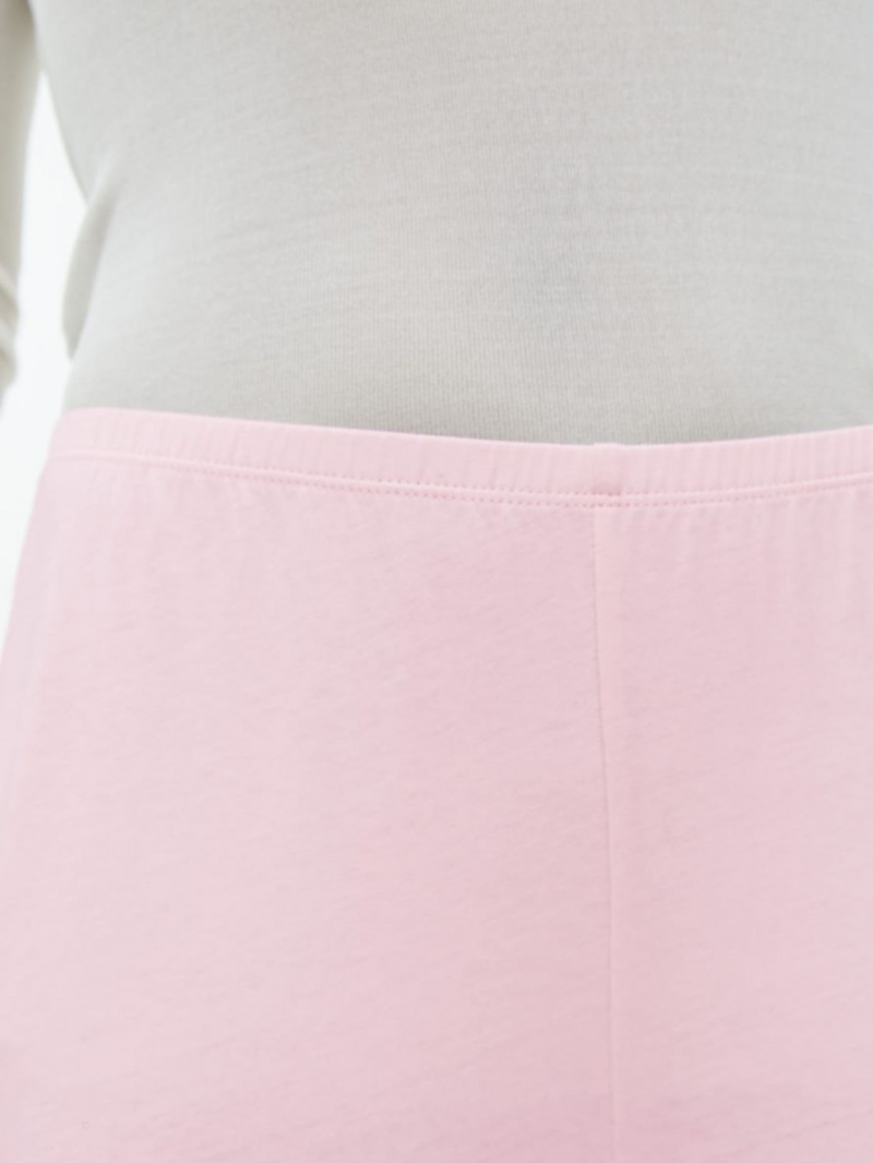 Pantaloni Arket Bumbac Pyjama Dama Roz | Romania-NEVZ37264
