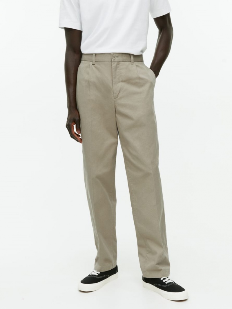 Pantaloni Arket Bumbac Twill Chinos Barbati Gri | Romania-CDGO10759