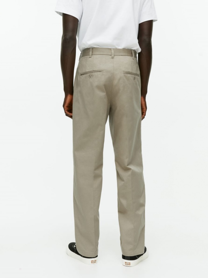 Pantaloni Arket Bumbac Twill Chinos Barbati Gri | Romania-CDGO10759