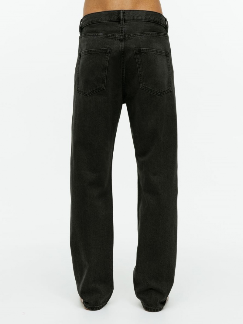 Pantaloni Arket COAST Relaxed Bedford Barbati Negrii | Romania-APVX28340