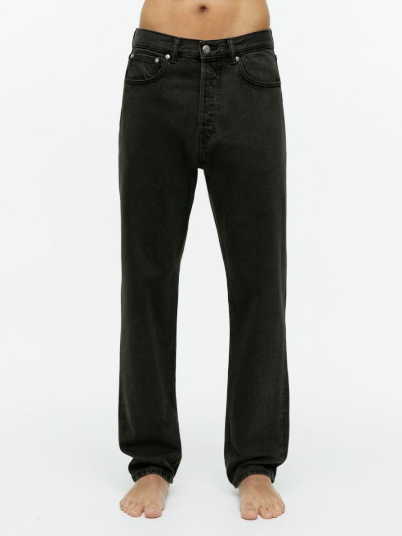 Pantaloni Arket COAST Relaxed Bedford Barbati Negrii | Romania-APVX28340