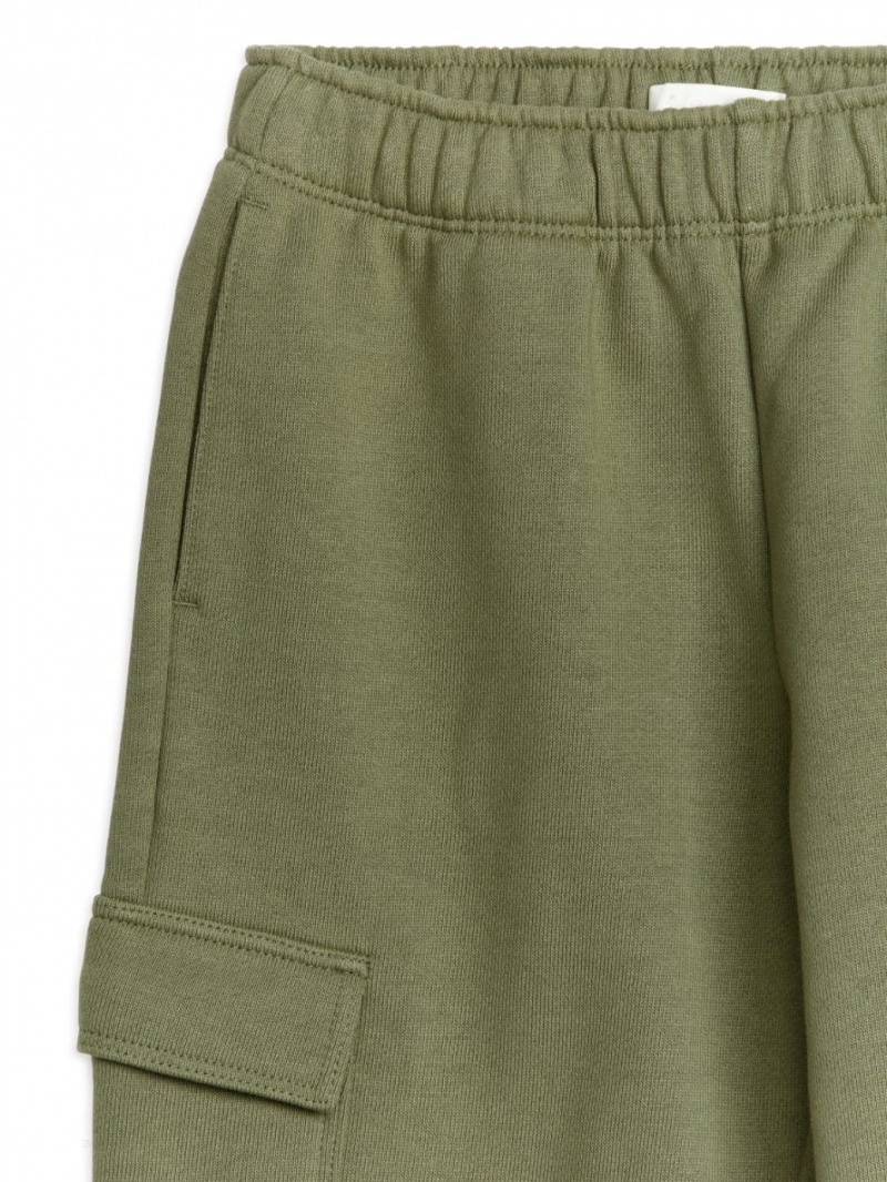 Pantaloni Arket Cargo Bumbac Baieti Kaki Verzi | Romania-VWRG91325