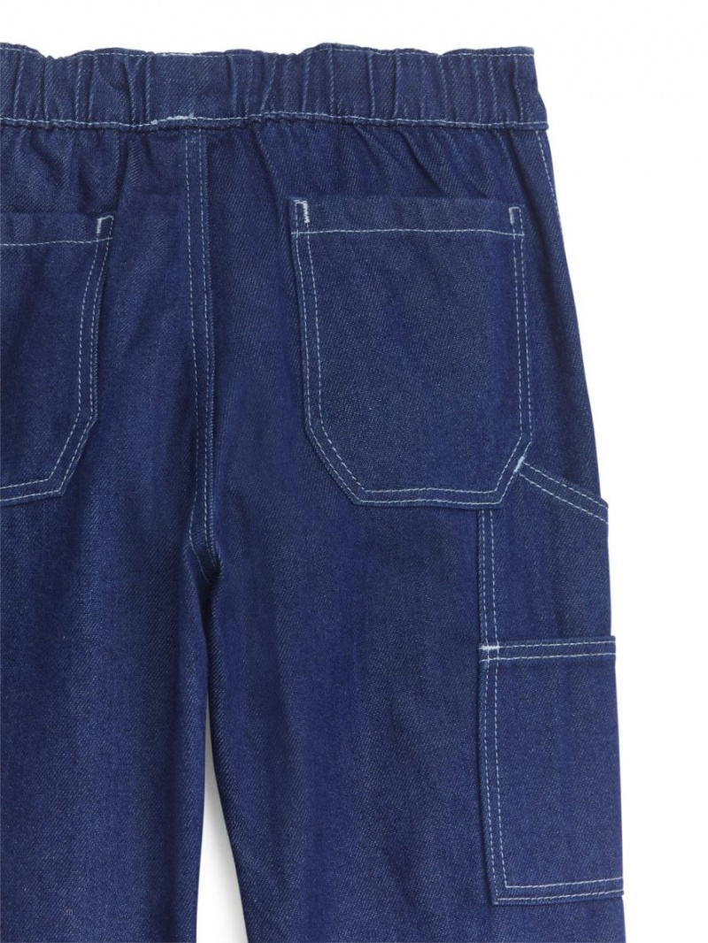 Pantaloni Arket Carpenter Denim Baieti Albastri Inchis | Romania-ODEL56348