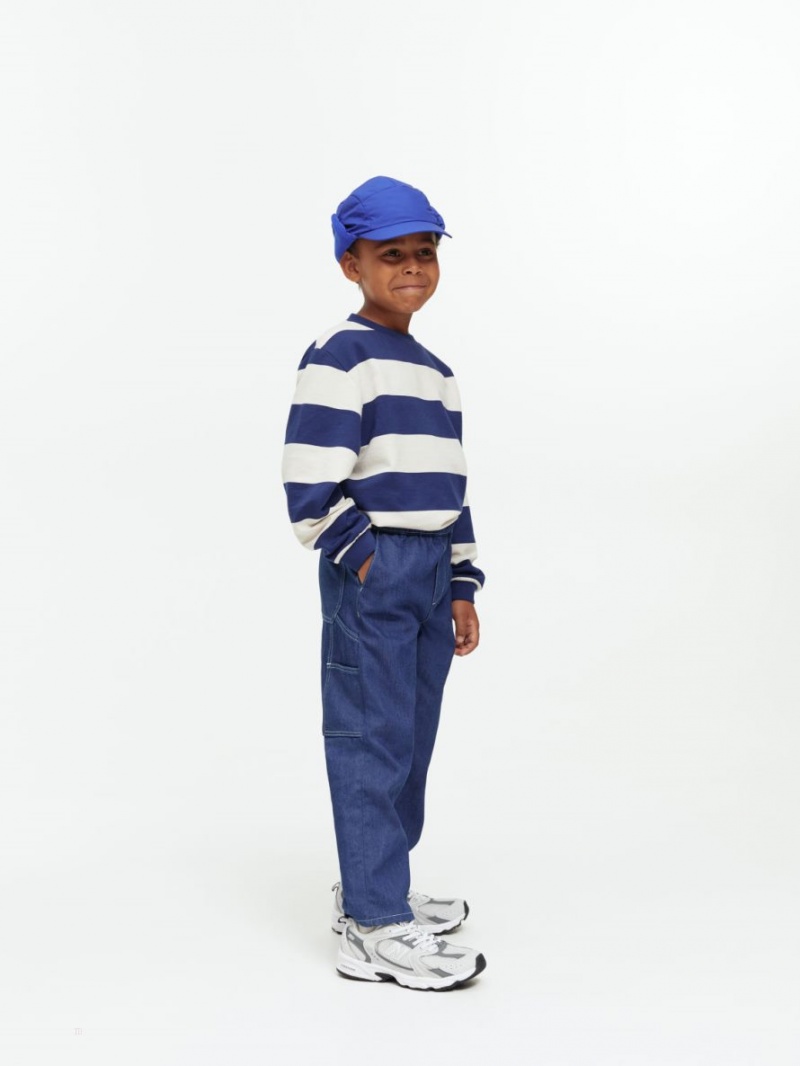 Pantaloni Arket Carpenter Denim Baieti Albastri Inchis | Romania-ODEL56348