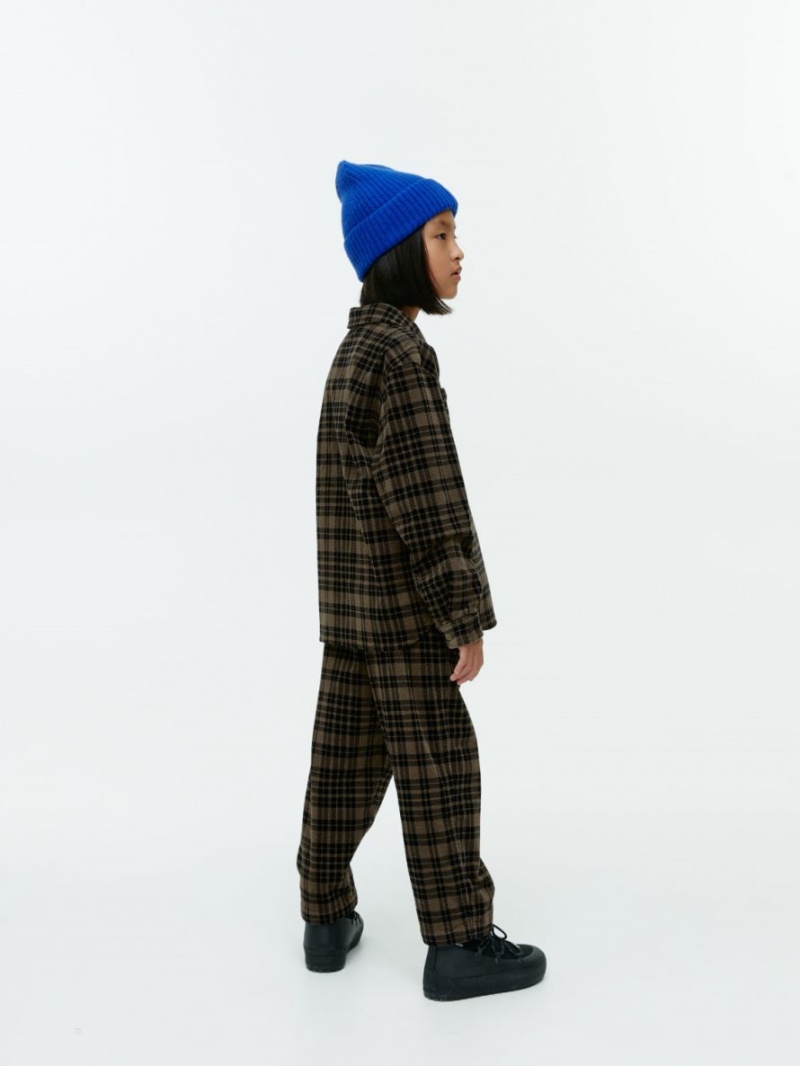 Pantaloni Arket Checked Corduroy Baieti Maro | Romania-KMVN71520