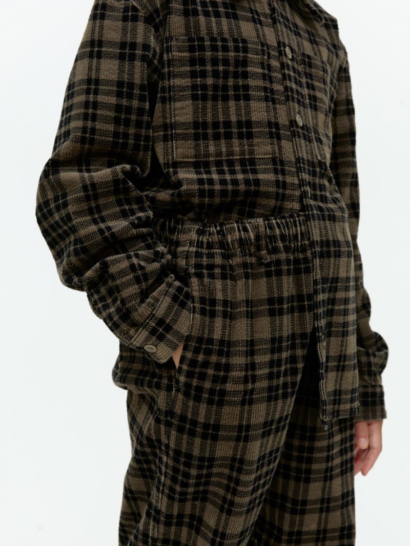 Pantaloni Arket Checked Corduroy Baieti Maro | Romania-KMVN71520