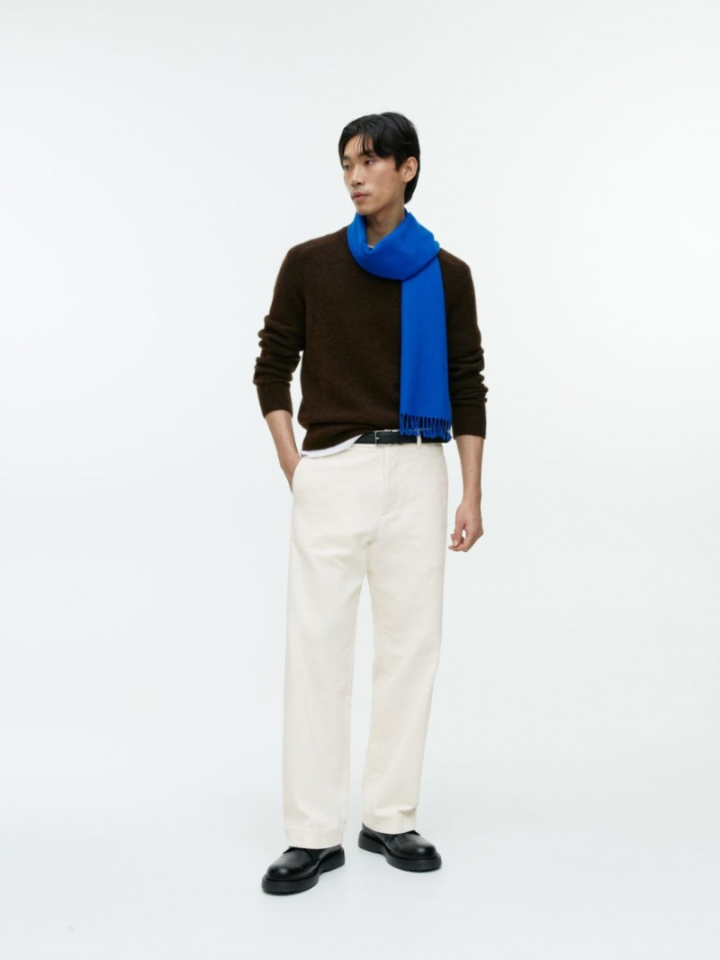 Pantaloni Arket Corduroy Barbati Albi | Romania-VUQZ20493