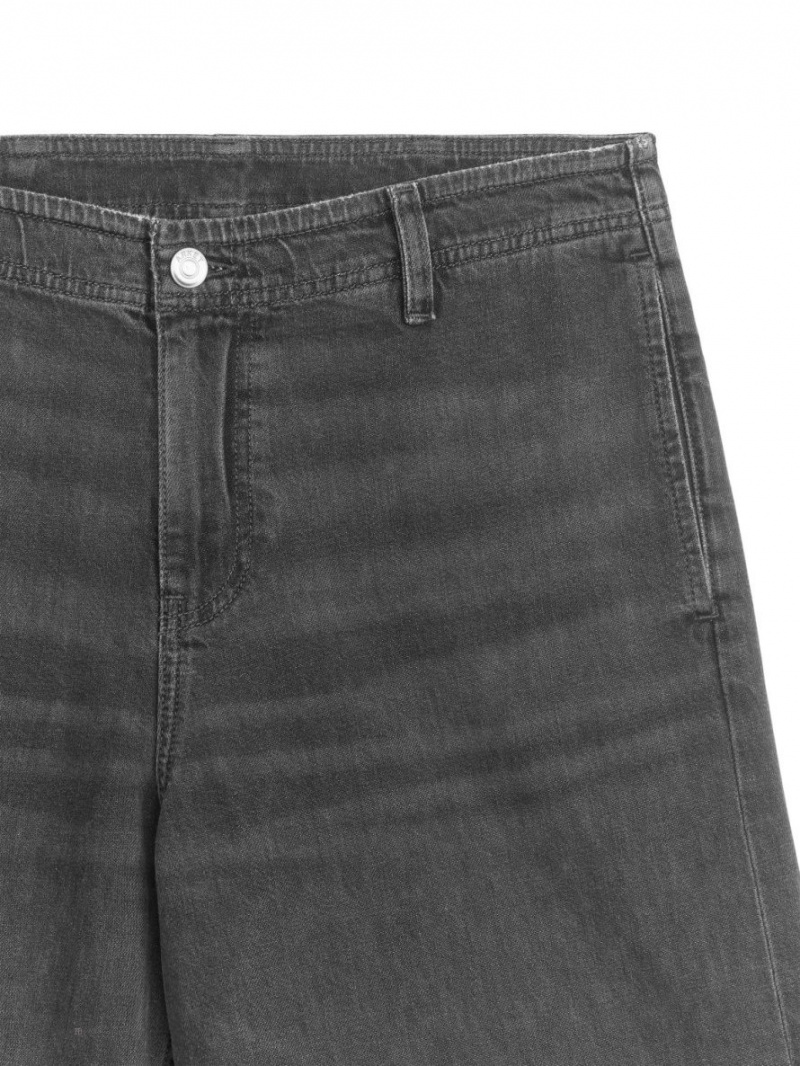 Pantaloni Arket Denim Cargo Dama Gri | Romania-MAXO92136