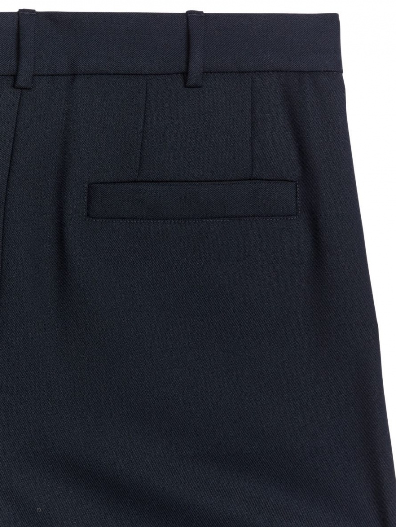 Pantaloni Arket Drept-Fit Twill Barbati Albastri Inchis | Romania-OFSH40182