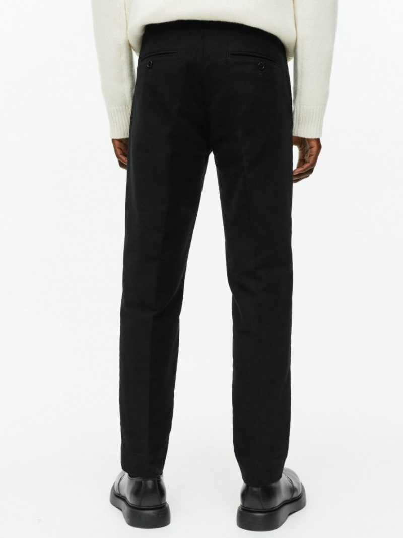 Pantaloni Arket Dressed Bumbac Barbati Negrii | Romania-EZBF12485