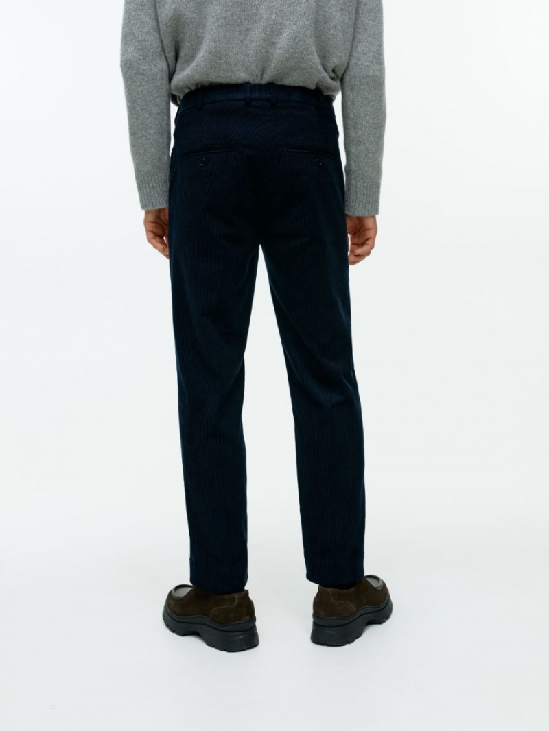 Pantaloni Arket Dressed Corduroy Barbati Albastri Inchis | Romania-QGVM18645