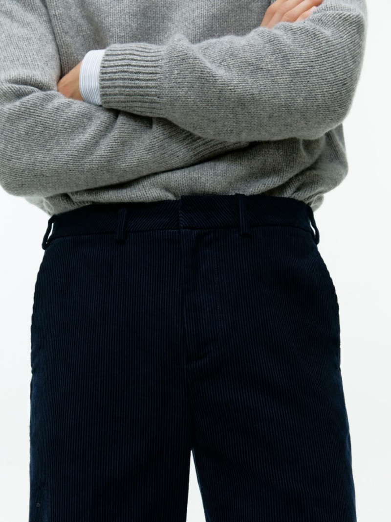 Pantaloni Arket Dressed Corduroy Barbati Albastri Inchis | Romania-QGVM18645