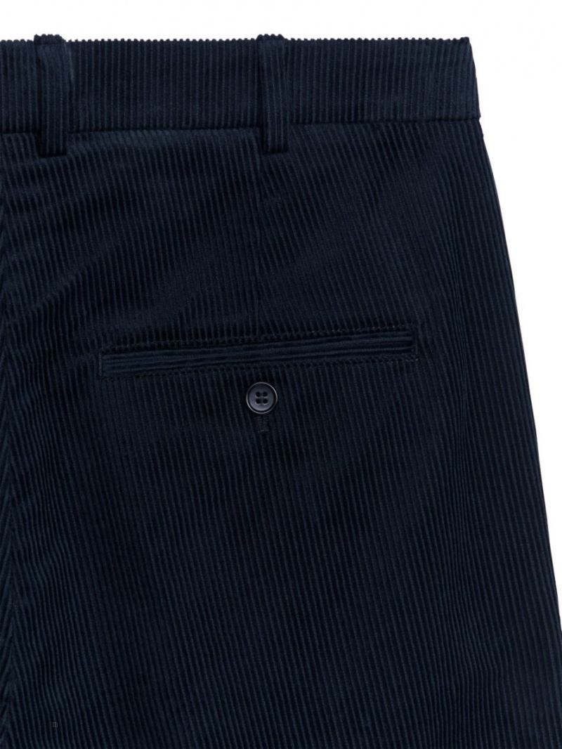 Pantaloni Arket Dressed Corduroy Barbati Albastri Inchis | Romania-QGVM18645