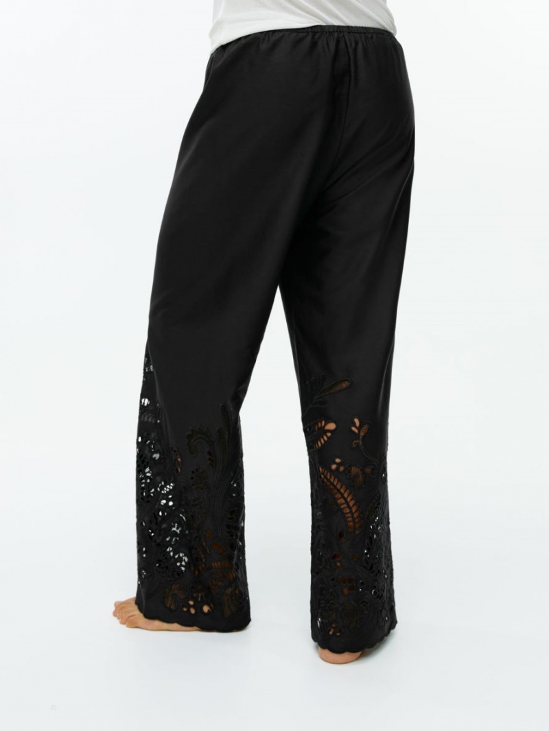 Pantaloni Arket Embroidered Dama Negrii | Romania-AXLE52780