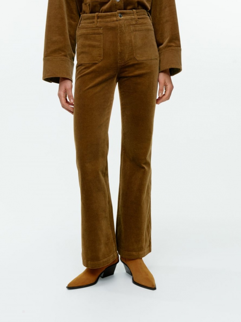 Pantaloni Arket Flared Corduroy Dama Rosii Maro | Romania-QKYV45817