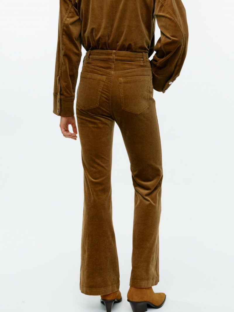 Pantaloni Arket Flared Corduroy Dama Rosii Maro | Romania-QKYV45817